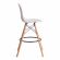 Стул барный Синди Бар Чаир/Cindy Bar Chair (мод.80-1) дерево бук/металл/пластик, 50х51х109см, белый 70029/ натуральный