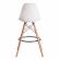 Стул барный Синди Бар Чаир/Cindy Bar Chair (мод.80-1) дерево бук/металл/пластик, 50х51х109см, белый 70029/ натуральный