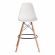 Стул барный Синди Бар Чаир/Cindy Bar Chair (мод.80-1) дерево бук/металл/пластик, 50х51х109см, белый 70029/ натуральный