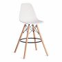 Стул барный Синди Бар Чаир/Cindy Bar Chair (мод.80-1) дерево бук/металл/пластик, 50х51х109см, белый 70029/ натуральный