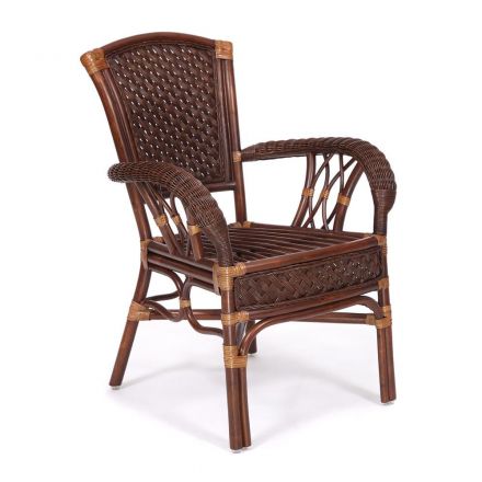 Комплект обеденный "ANDREA GRAND" (стол со стеклом+6 кресел+ подушки) Pecan Washed (античн. орех), Ткань рубчик, цвет кремовый Комплект обеденный "ANDREA GRAND" (стол со стеклом+6 кресел+ подушки) Pecan Washed (античн. орех), Ткань рубчик, цвет кремовый