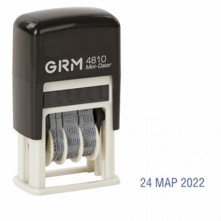 Датер-мини месяц буквами, оттиск 20х3,8 мм синий, GRM 4810, 124131000 Датер-мини месяц буквами, оттиск 20х3,8 мм синий, GRM 4810, 124131000