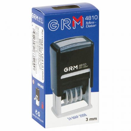 Датер-мини месяц буквами, оттиск 20х3,8 мм синий, GRM 4810, 124131000 Датер-мини месяц буквами, оттиск 20х3,8 мм синий, GRM 4810, 124131000