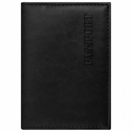 Обложка для паспорта экокожа, мягкая вставка изолон, "PASSPORT", черная, STAFF Profit, 237183 Обложка для паспорта экокожа, мягкая вставка изолон, "PASSPORT", черная, STAFF Profit, 237183
