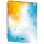 Бизнес-тетрадь Be Happy А4, 120л, 200х274, 3 разд, клетка, 0002-04
