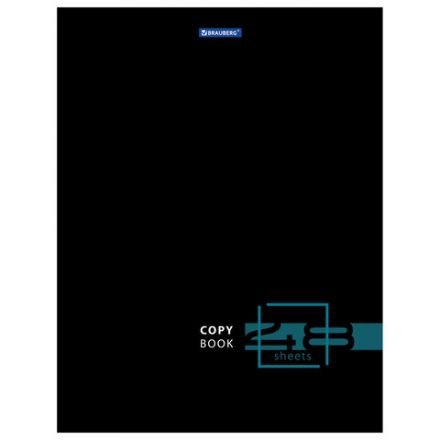Тетрадь А4, 48 л., BRAUBERG, скоба, клетка, глянцевый лак, "DARK", 404042 Тетрадь А4, 48 л., BRAUBERG, скоба, клетка, глянцевый лак, "DARK", 404042