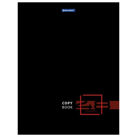 Тетрадь А4, 48 л., BRAUBERG, скоба, клетка, глянцевый лак, "DARK", 404042 Тетрадь А4, 48 л., BRAUBERG, скоба, клетка, глянцевый лак, "DARK", 404042