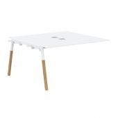 Стол приставной FIWST 1313 Белый Премиум/Белый-Бук 1380х1370х733 FORTA