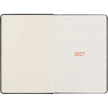 Ежедневник датированный 2027 Attache А5 168л 143x210 черн (золотист срез)
