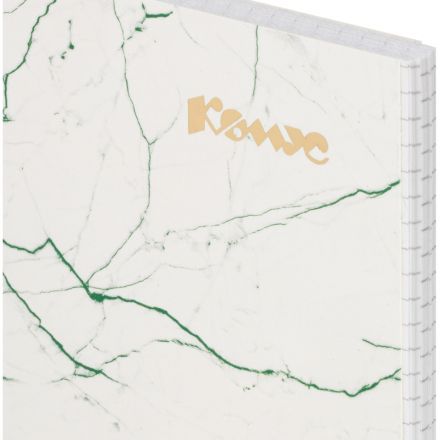 Тетрадь общая А5 80л Комус МраморЗеленый клетка,80г,греб,карт,фольга,УФ-лак