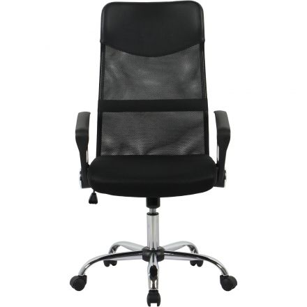 Кресло BN_Hg_EChair-588 TTW сетка/ткань/кожзам черный хром Кресло BN_Hg_EChair-588 TTW сетка/ткань/кожзам черный хром