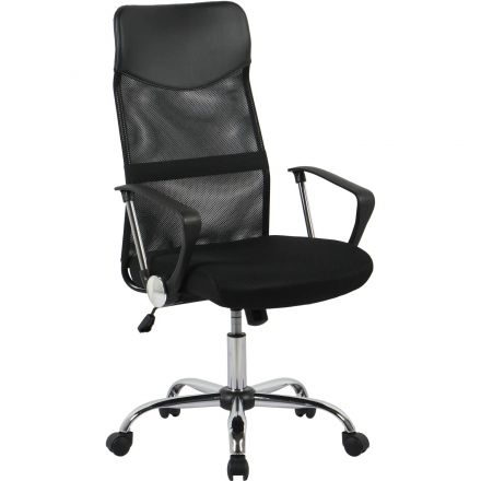 Кресло BN_Hg_EChair-588 TTW сетка/ткань/кожзам черный хром Кресло BN_Hg_EChair-588 TTW сетка/ткань/кожзам черный хром