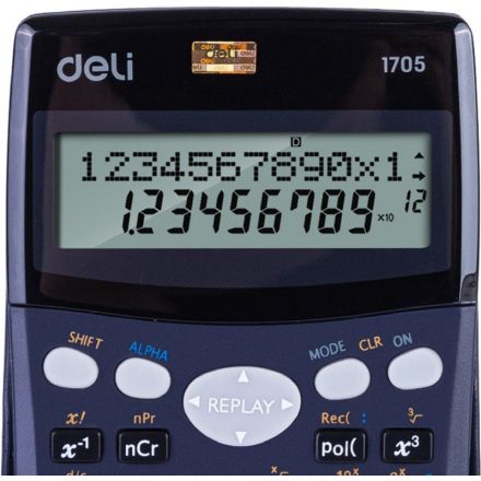 Калькулятор научный Deli E1705,10-р,2 стр,240 фун.,бат.,157x77мм,темн.син Калькулятор научный Deli E1705,10-р,2 стр,240 фун.,бат.,157x77мм,темн.син