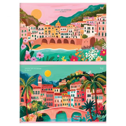 Альбом для рисования 24л., А4, на скрепке BG "Город на берегу" Альбом для рисования 24л., А4, на скрепке BG "Город на берегу"