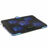 Подставка для ноутбука Crown, охлажд, до 19.0, 5 вент, ч/син, CMLS-131