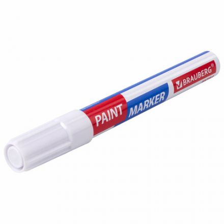Маркер-краска лаковый EXTRA (paint marker) 4 мм, БЕЛЫЕ, НАБОР 4 шт., УСИЛЕННАЯ НИТРО-ОСНОВА, BRAUBERG, 152000