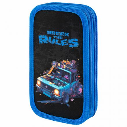 Пенал ЮНЛАНДИЯ, 2 отделения, картон с эффектом soft-touch, 19х11 см, "Rule breaker", 273498 Пенал ЮНЛАНДИЯ, 2 отделения, картон с эффектом soft-touch, 19х11 см, "Rule breaker", 273498