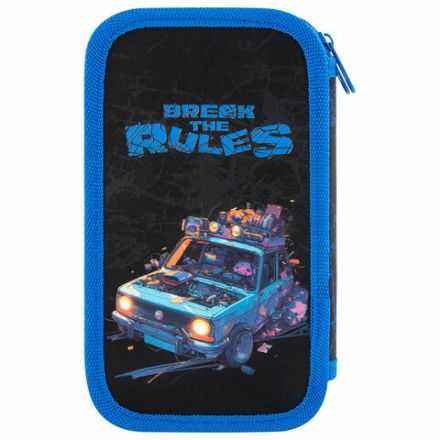 Пенал ЮНЛАНДИЯ, 2 отделения, картон с эффектом soft-touch, 19х11 см, "Rule breaker", 273498 Пенал ЮНЛАНДИЯ, 2 отделения, картон с эффектом soft-touch, 19х11 см, "Rule breaker", 273498