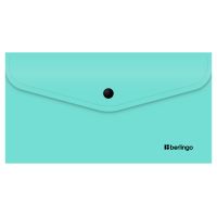 Папка-конверт на кнопке Berlingo "Instinct" С6, 200мкм, мятный