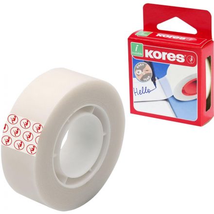 Клейкая лента канцелярская Kores Invisible невидимая матовая 19 мм х 33 м