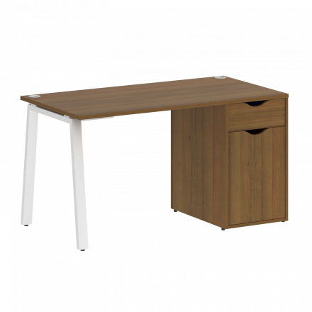 Home Office Стол письменный VR.SP-3-138.1.A Орех/Белый металл 1380*720*750