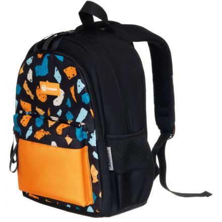 Рюкзак TORBER CLASS X Mini,чер/жел,полиэст 900D,мешок д/обуви,T1801-23-Bl-Y