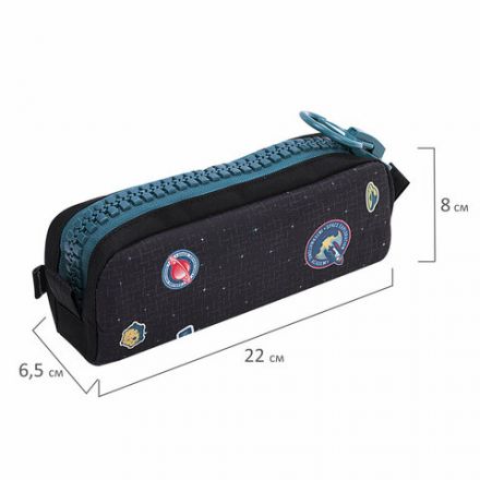 Пенал BRAUBERG с объемной "тракторной" молнией, 1 отделение, ткань, 22х8х6,5 см, "Space mission", 271567 Пенал BRAUBERG с объемной "тракторной" молнией, 1 отделение, ткань, 22х8х6,5 см, "Space mission", 271567