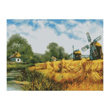 Алмазная мозаика ТРИ СОВЫ "Мельницы", 50*70см, холст, картонная коробка с пластиковой ручкой Алмазная мозаика ТРИ СОВЫ "Мельницы", 50*70см, холст, картонная коробка с пластиковой ручкой