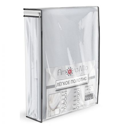 Тюль Amore Mio Однотонная вуаль 4,0х2,7 м 1 шт Белый, 83495