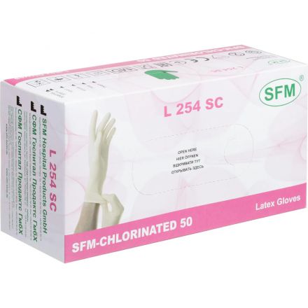 Перчатки мед. смотров. латекс. нестер. н/о текстурир. SFM (L) 50пар/уп