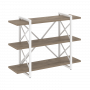 Loft Стеллаж на регулируемых опорах-3 полки VR.L-MST.O-3.8V Тиквуд тёмный/Белый металл 1200*400*910