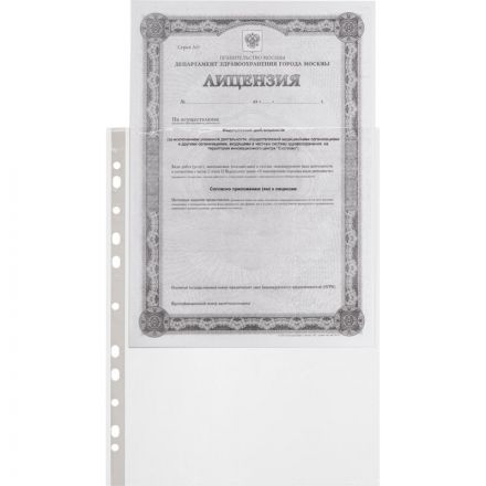 Файл-вкладыш А4 Attache Economy,Стандарт ,100шт./уп.с перф.,Россия