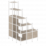 Loft Угловой внешний стеллаж наборный VR.L-59 Дуб аттик/Белый металл 1278*1278*2280