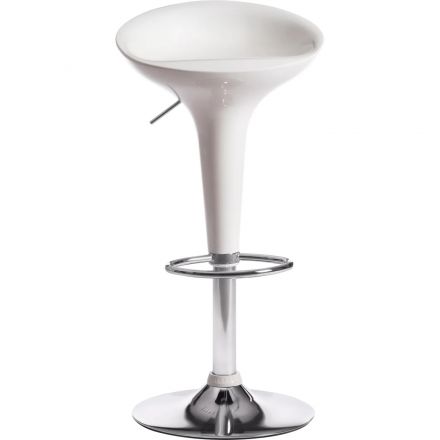 Стул барный NAIL (mod. KY801), металл/пластик, белый/хром, 2шт/уп