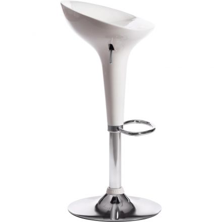 Стул барный NAIL (mod. KY801), металл/пластик, белый/хром, 2шт/уп