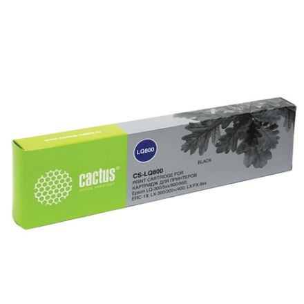 Картридж матричный CACTUS (CS-LQ800) для EPSON LQ-300/350/200/400/450/500, черный Картридж матричный CACTUS (CS-LQ800) для EPSON LQ-300/350/200/400/450/500, черный