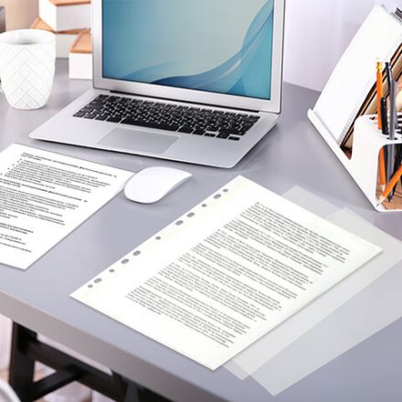 Папки-файлы перфорированные А4 ERICH KRAUSE "Fizzy Clear", КОМПЛЕКТ 100 шт., матовые, 30 мкм, 67330