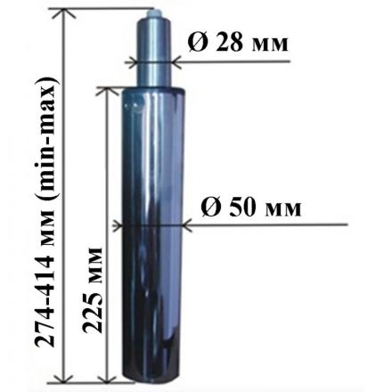 Газлифт для кресла BSL_140 черный, для кр. оператора, 3 класс Газлифт для кресла BSL_140 черный, для кр. оператора, 3 класс