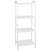 Стеллаж на металлокаркасе "Валенсия-14", 455х300х1205 мм, 4 полки, белый, СТВ14 Б Стеллаж на металлокаркасе "Валенсия-14", 455х300х1205 мм, 4 полки, белый, СТВ14 Б