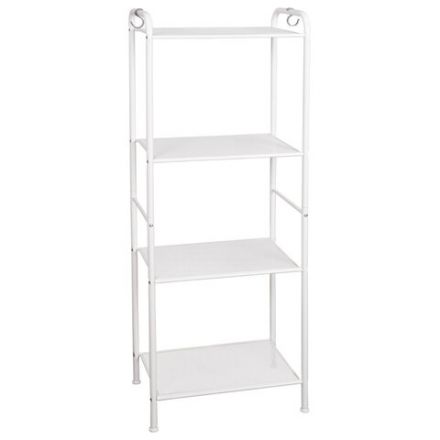 Стеллаж на металлокаркасе "Валенсия-14", 455х300х1205 мм, 4 полки, белый, СТВ14 Б Стеллаж на металлокаркасе "Валенсия-14", 455х300х1205 мм, 4 полки, белый, СТВ14 Б