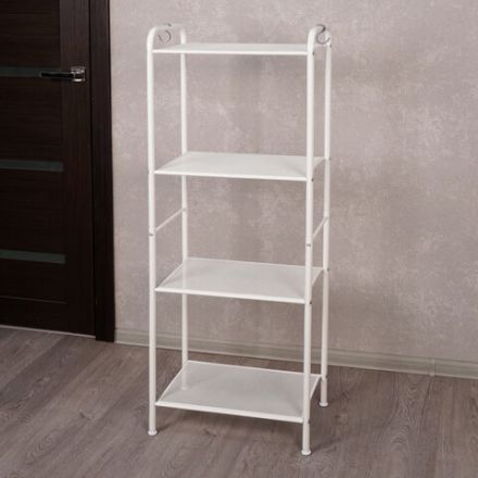 Стеллаж на металлокаркасе "Валенсия-14", 455х300х1205 мм, 4 полки, белый, СТВ14 Б Стеллаж на металлокаркасе "Валенсия-14", 455х300х1205 мм, 4 полки, белый, СТВ14 Б