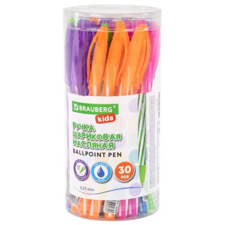 Ручка шариковая масляная BRAUBERG KIDS "TWIST", СИНЯЯ, корпус ассорти, пишущий узел 0,7 мм, линия письма 0,35 мм, 144104 Ручка шариковая масляная BRAUBERG KIDS "TWIST", СИНЯЯ, корпус ассорти, пишущий узел 0,7 мм, линия письма 0,35 мм, 144104
