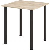 Стол обеденный Комус МДС 70х70 д.сонома/черный Стол обеденный Комус МДС 70х70 д.сонома/черный