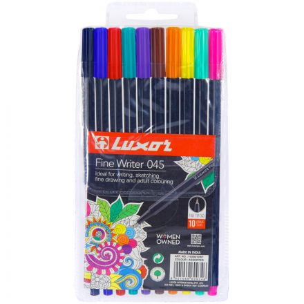 Набор капиллярных ручек Luxor "Fine Writer 045" 10цв., 0,8мм, европодвес Набор капиллярных ручек Luxor "Fine Writer 045" 10цв., 0,8мм, европодвес