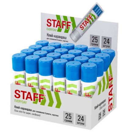 Клей-карандаш STAFF EVERYDAY, 25 г, 228664 Клей-карандаш STAFF EVERYDAY, 25 г, 228664
