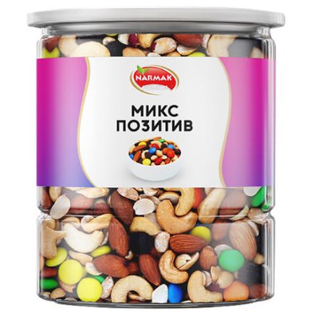 Смесь орехов NARMAK "Микс Позитив" (миндаль, кешью, арахис, изюм, шоколадное драже), 500 г, 00-00000142 Смесь орехов NARMAK "Микс Позитив" (миндаль, кешью, арахис, изюм, шоколадное драже), 500 г, 00-00000142