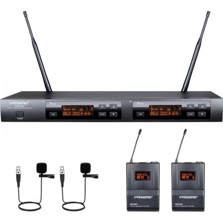 Радиосистема Pasgao PAW-920/2x PBT-801, 2-х канальная, 2 петличн мкф