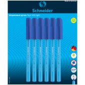 Набор шариковых ручек Schneider "Tops 505 F Light Blue", 6шт., синие, 0,8мм, блистер