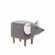 Пуф Leset Mouse COMBI V32/V01 серый/белый, Ткань Велюр