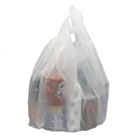 Пакет-майка ПНД 30+16x60 см 17 мкм Артпласт белая 100 шт/уп Пакет-майка ПНД 30+16x60 см 17 мкм Артпласт белая 100 шт/уп